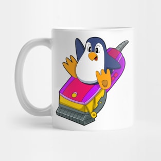 Penguin as Hairdresser with Razor Mug